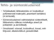 Tarbekeemia saadused-plastid ja kiudained #8