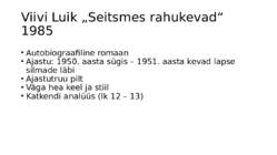 Eesti kirjandus alates 1940ndatest #13