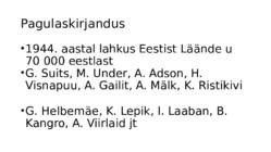 Eesti kirjandus alates 1940ndatest #5