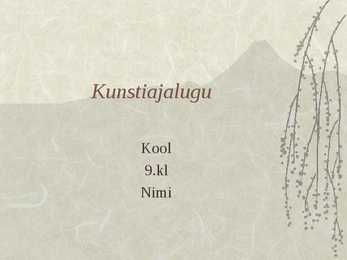 Kunstiajaloo üldvaade