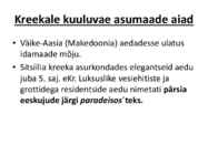 Antiik Kreeka aiad #5