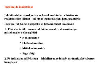 Ensüümikineetika #15