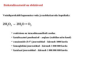 Katalüüs #3