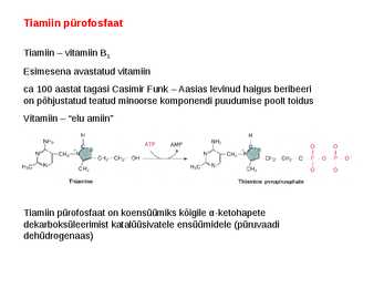 Koensüümid ja vitamiinid #11