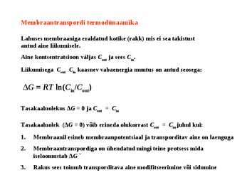 Membraantransport #3