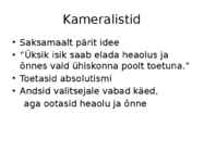 Kameralistid ja füsiokraadid #4