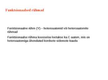 Funktsionaalsed rühmad #10