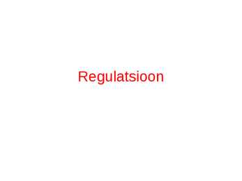 Regulatsioon