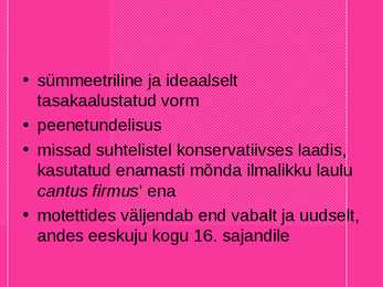 Madalmaade muusika 15 -16-saj III põlvkond #10