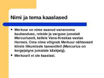 Merkuur ja tema mõõtmed #5