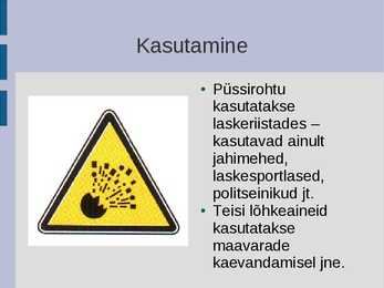 Ohutusnõuded kemikaalide kasutamisel #9