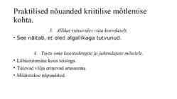 Kriitiline mõtlemine ja praktilised nõuanded #13