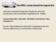 Tariifid maanteetranspordis