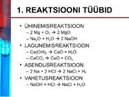 Keemilise reaktsiooni kiirus ja tasakaal #2