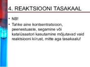 Keemilise reaktsiooni kiirus ja tasakaal #11