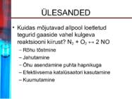 Keemilise reaktsiooni kiirus ja tasakaal #12