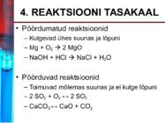 Keemilise reaktsiooni kiirus ja tasakaal #6