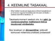 Keemilise reaktsiooni kiirus ja tasakaal #8
