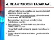 Keemilise reaktsiooni kiirus ja tasakaal #10