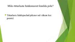 Muusikaõpetuse hääle teema #5