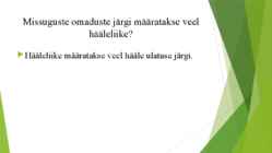 Muusikaõpetuse hääle teema #8
