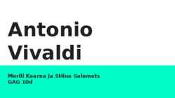Antonio Vivaldi elulugu