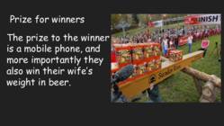 Unusual sports Wife Carrying Competition #5