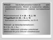 Elektrokeemilise korrosiooni kiiruse arvutamine #2