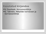 Elektrokeemilise korrosiooni kiiruse arvutamine #10