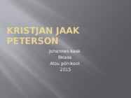 Kristjan Jaak peterson