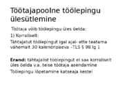 Töölepingu seadus- tööõigus #60