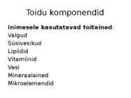 Toiduainete keemia #2