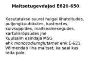 Toiduainete keemia #15