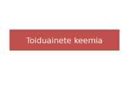 Toiduainete keemia