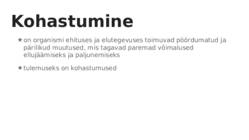 Taimede kohastumine #2