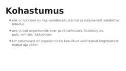 Taimede kohastumine #3