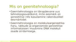 Geenitehnoloogia rakendamisega kaasnevad probleemid #2