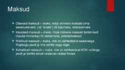 OTSESED MAKSUD #3