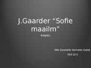 J Gaarder-Sofie maailm