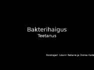 Bakterihaigus-teetanus