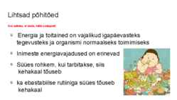 Mitmekesise toitumise põhitõed #3