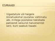Esmaabi andja turvalisust tagavad meetmed #2
