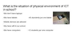 Physical environment of ICT in use #3