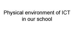 Physical environment of ICT in use
