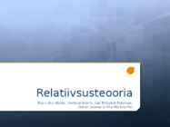 Relatiivsusteooria