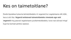 Taimetoitluse esitlus #4