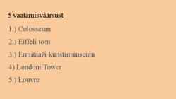 Tallinna ülikooli arvutikursuse eksamieeldus #3