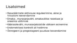 Rasestumisvastased hormoonpreparaadid #5