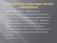 Radioaktiivse kiirguse mõju inimorganismile #3