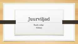 Juurviljad